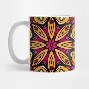 Colorful Oriental Rug Mandala Boho Pattern Mug